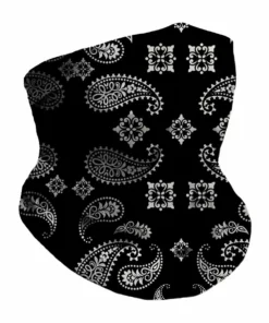J.S. Industry Corp Paisley Black Seamless Mask Bandana Masks & Bandanas