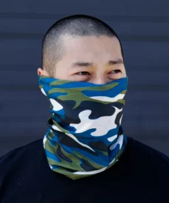 J.S. Industry Corp Blue Camo Seamless Mask Bandana Masks & Bandanas