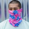 Andrew - Agent Field Of Roses Seamless Mask Bandana - Blue/Pink