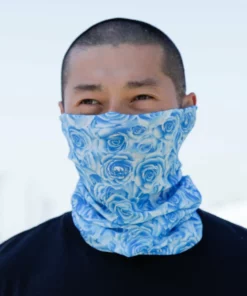 Andrew - Agent Masks & Bandanas Field Of Roses Seamless Mask Bandana - Blue