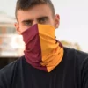 INTO THE AM Burgundy And Gold Seamless Mask Bandana 1 INTO THE AM Burgundy And Gold Seamless Mask Bandana