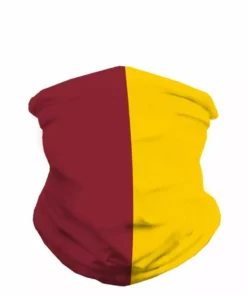 INTO THE AM Burgundy And Gold Seamless Mask Bandana