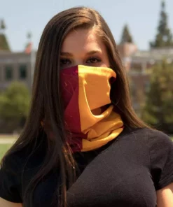 INTO THE AM Masks & Bandanas Cardinal And Yellow Seamless Mask Bandana