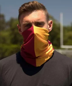 INTO THE AM Masks & Bandanas Cardinal And Yellow Seamless Mask Bandana