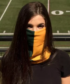 INTO THE AM Masks & Bandanas Dark Green And Gold Seamless Mask Bandana