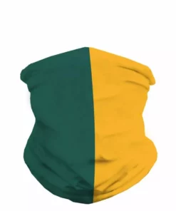 INTO THE AM Masks & Bandanas Dark Green And Gold Seamless Mask Bandana