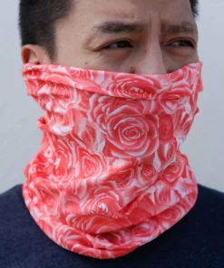 Andrew - Agent Field Of Roses Seamless Mask Bandana - Pink