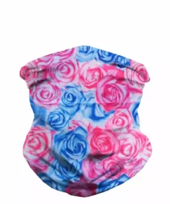 Andrew - Agent Field Of Roses Seamless Mask Bandana - Blue/Pink