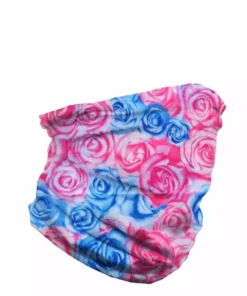 Andrew - Agent Field Of Roses Seamless Mask Bandana - Blue/Pink