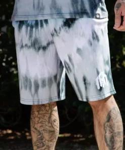 INTO THE AM Blue Tides Tie-Dye Shorts