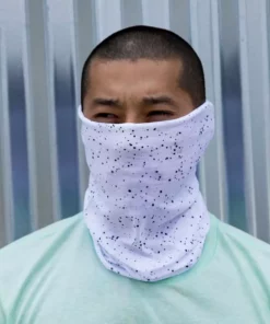 INTO THE AM Paint Splatter White Seamless Mask Bandana Best Sellers