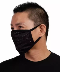 White Label Paint Splatter Black Face Mask