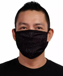 White Label Paint Splatter Black Face Mask