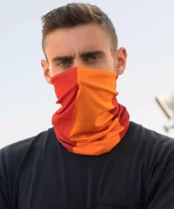 INTO THE AM Red And Orange Seamless Mask Bandana Masks & Bandanas