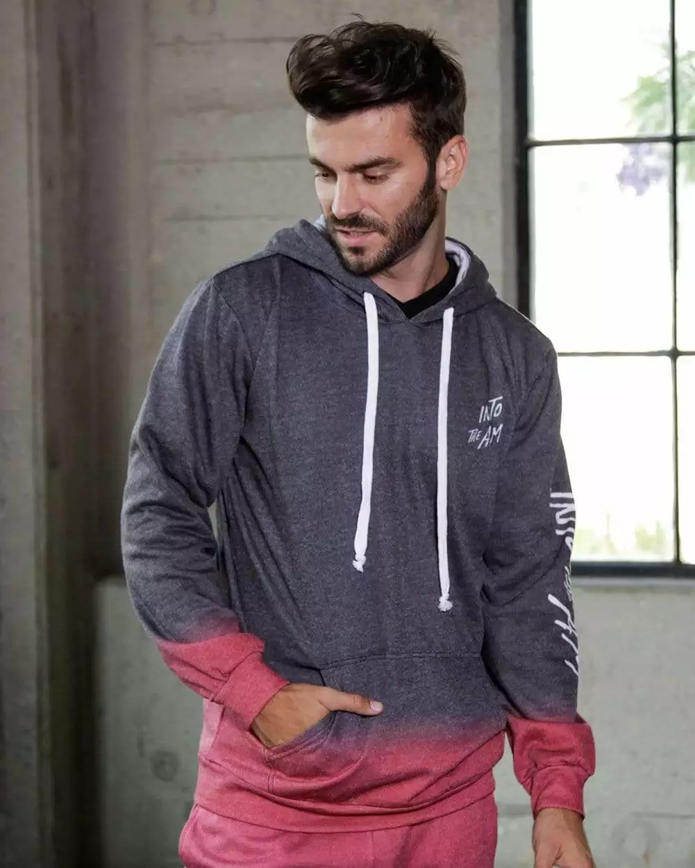 INTO THE AM Red Horizon Tie-Dye Hoodie Hoodies 3 INTO THE AM Red Horizon Tie-Dye Hoodie Hoodies