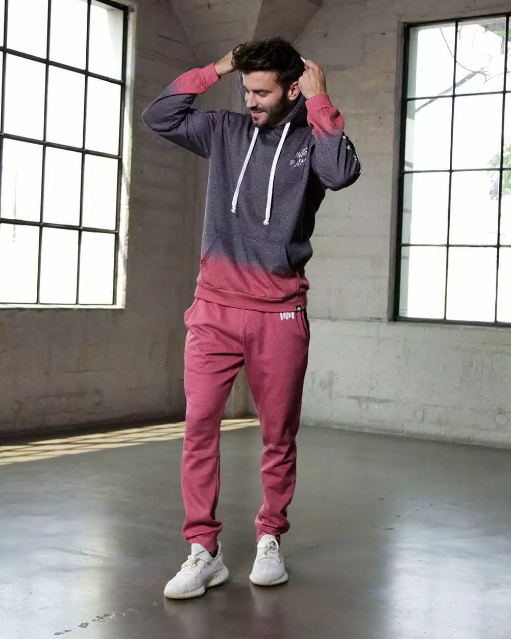 INTO THE AM Red Horizon Tie-Dye Hoodie Hoodies 4 INTO THE AM Red Horizon Tie-Dye Hoodie Hoodies