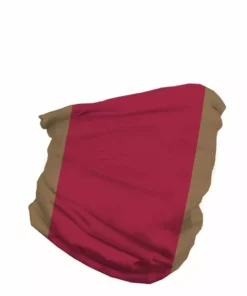 INTO THE AM Scarlet Red And Metallic Gold Seamless Mask Bandana