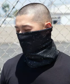 J.S. Industry Corp Paint Splatter Black Seamless Mask Bandana Masks & Bandanas