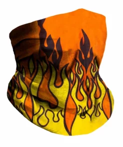 J.S. Industry Corp Orange Flame Seamless Mask Bandana