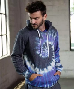 INTO THE AM Whirlpool Purple Tie-Dye Hoodie Hoodies
