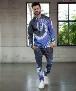 INTO THE AM Whirlpool Purple Tie-Dye Hoodie Hoodies